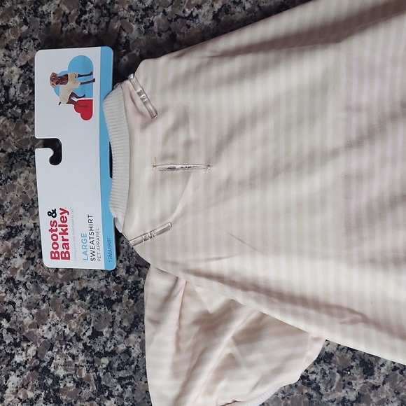 Boots & Barkley Stripe Lightweight Dog Sweatshirt - Cream warm LARGE NEW W TAGS - Picture 12 of 15